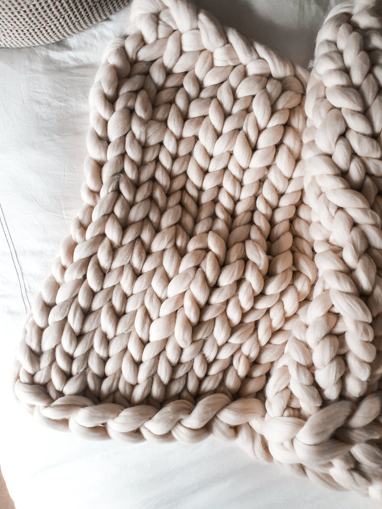 How To Care For Your Chunky Knit Wool Blanket